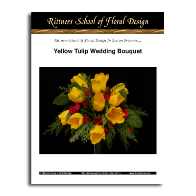 071 Yellow Tulip Wedding Bouquet